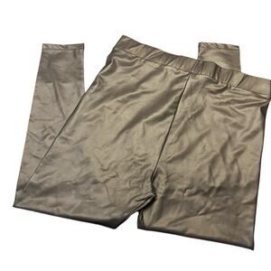 Topshop Maternity Faux Leather Leggings US 14 Black High Rise Stretch Pants